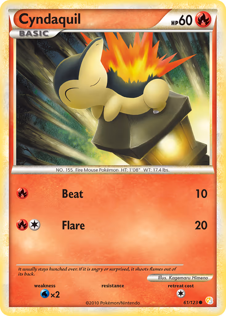 Cyndaquil 61/123 Pokemon card