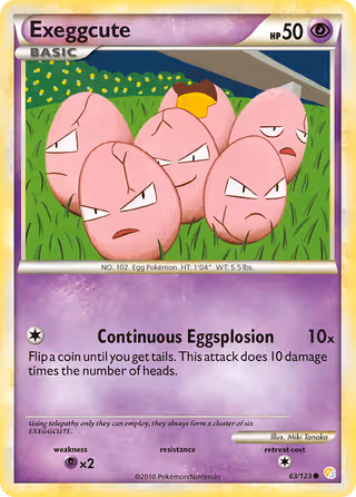 Exeggcute 63/123 Pokemon card