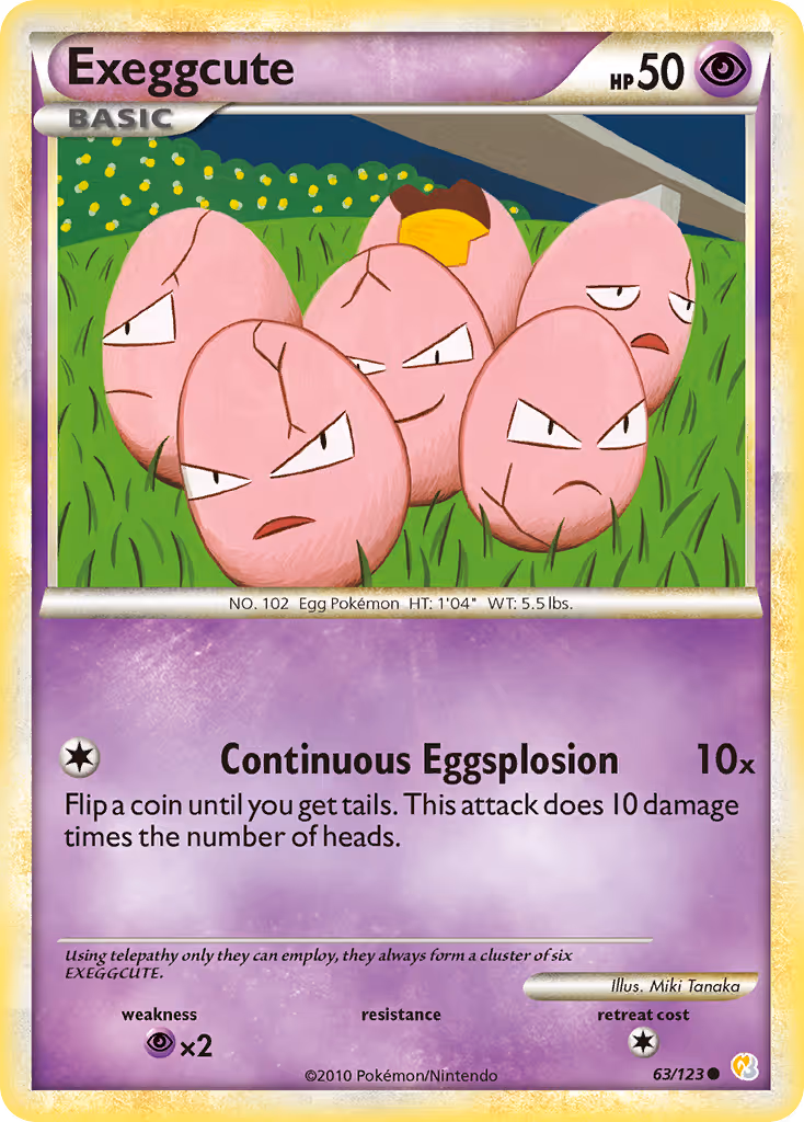 Exeggcute 63/123 Pokemon card