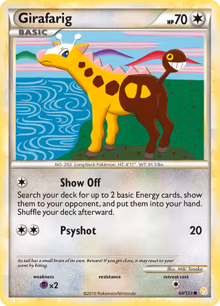 Girafarig 64/123 Pokemon card