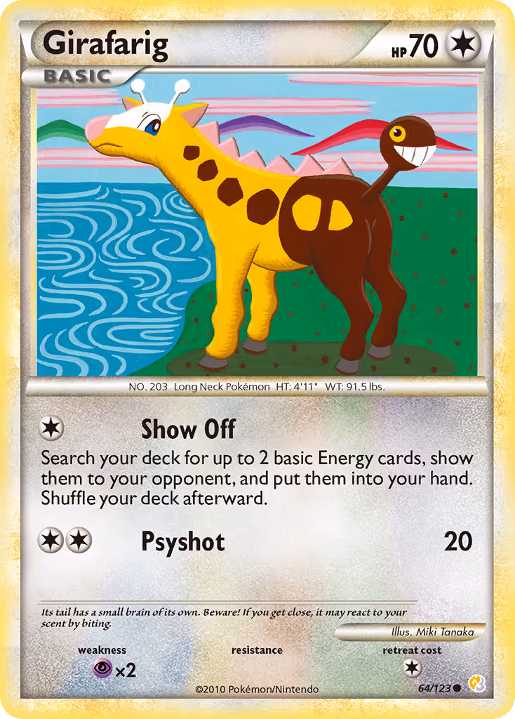 Girafarig 64/123 Pokemon card