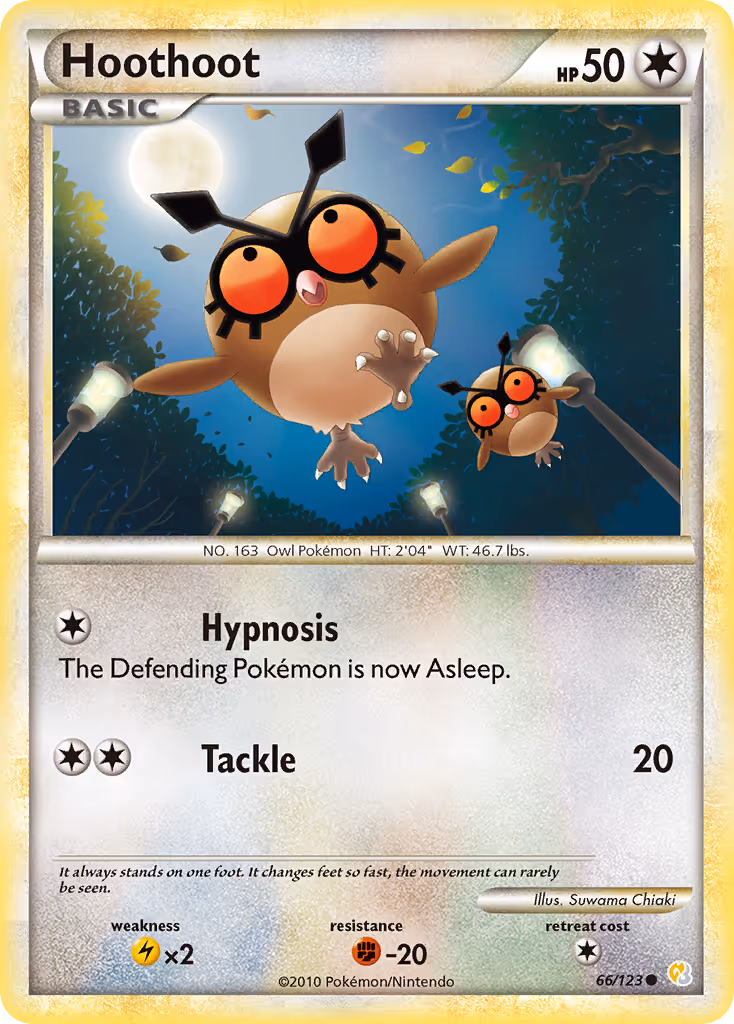 Hoothoot 66/123 Pokemon card