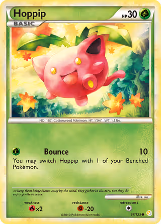 Hoppip 67/123 Pokemon card