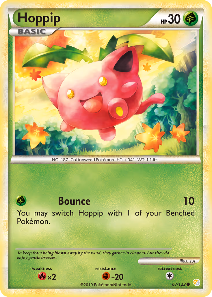 Hoppip 67/123 Pokemon card
