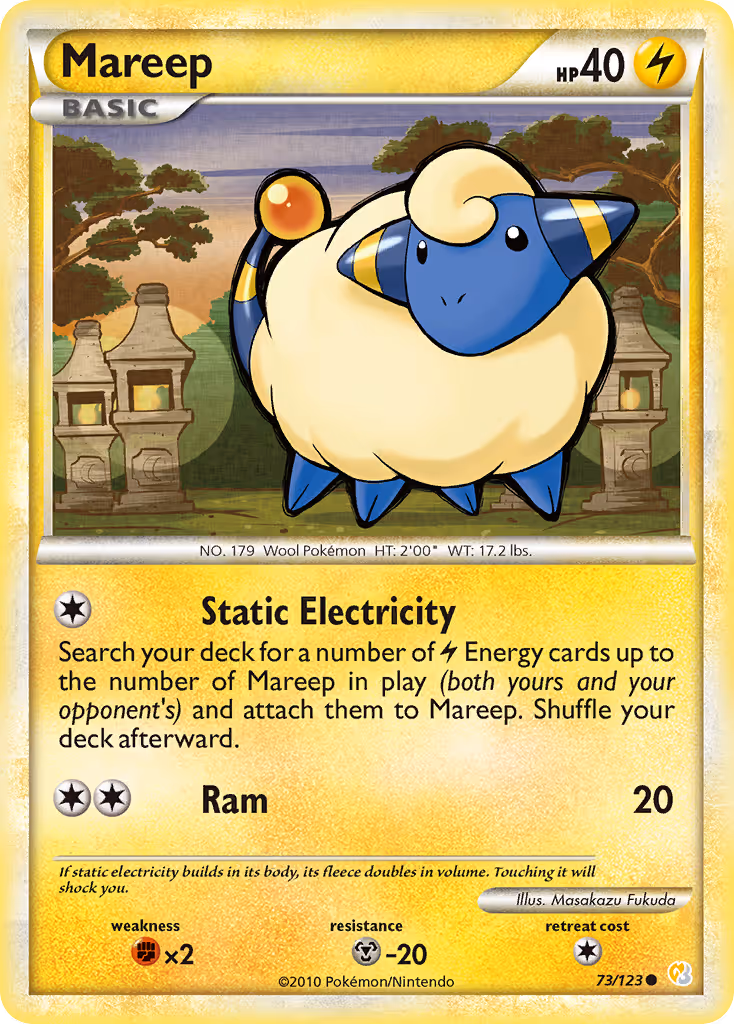 Mareep 73/123 Pokemon card