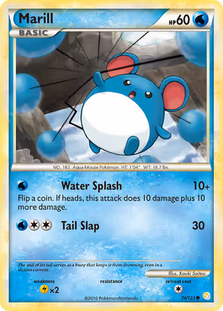 Marill 74/123 Pokemon card