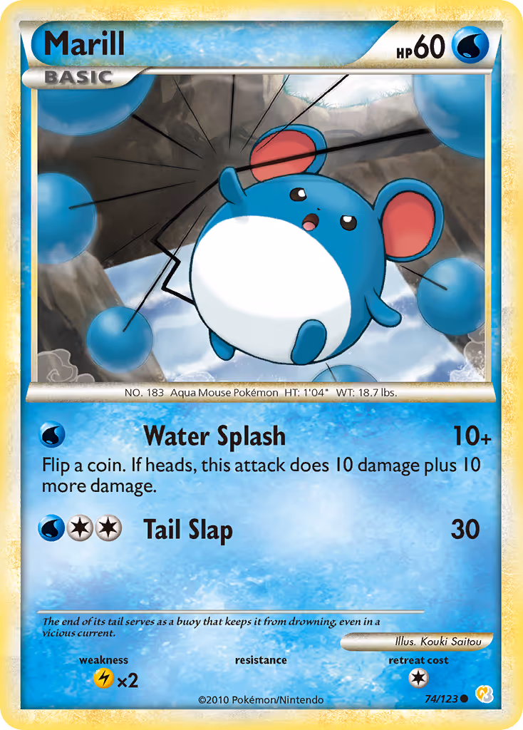 Marill 74/123 Pokemon card