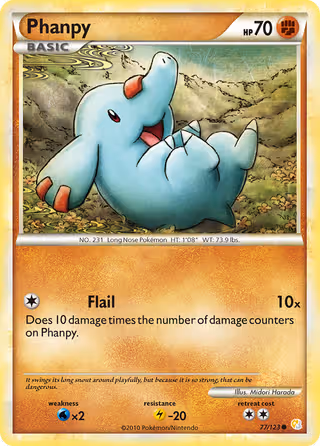 Phanpy 77/123 Pokemon card