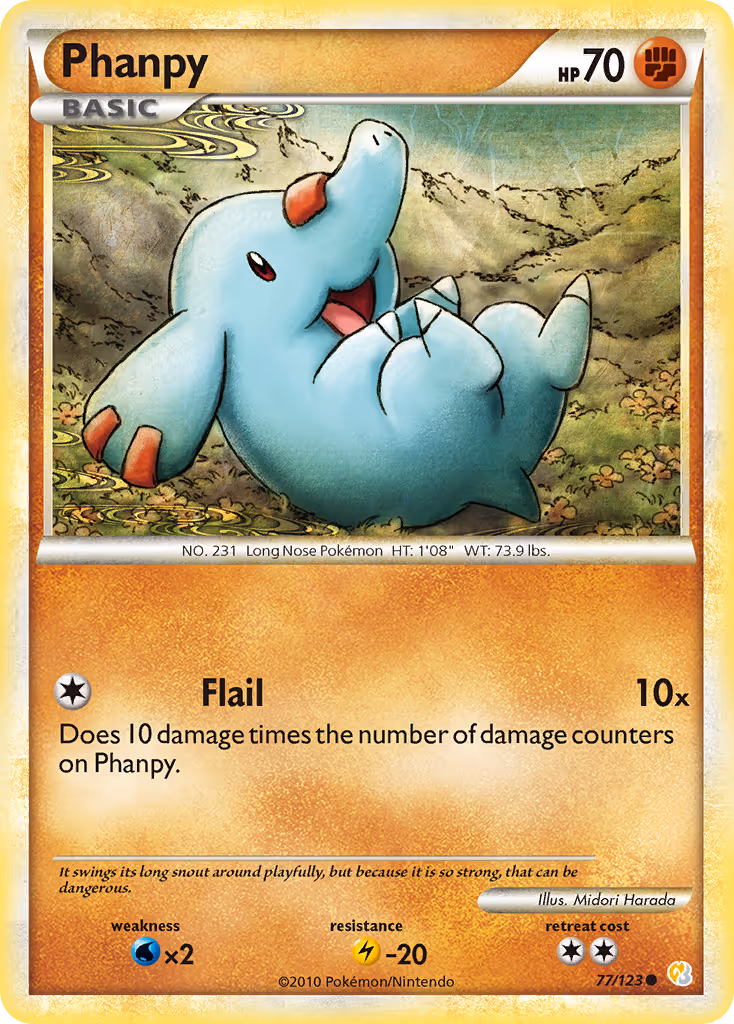 Phanpy 77/123 Pokemon card