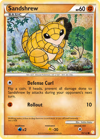 Sandshrew 79/123 Pokemon card