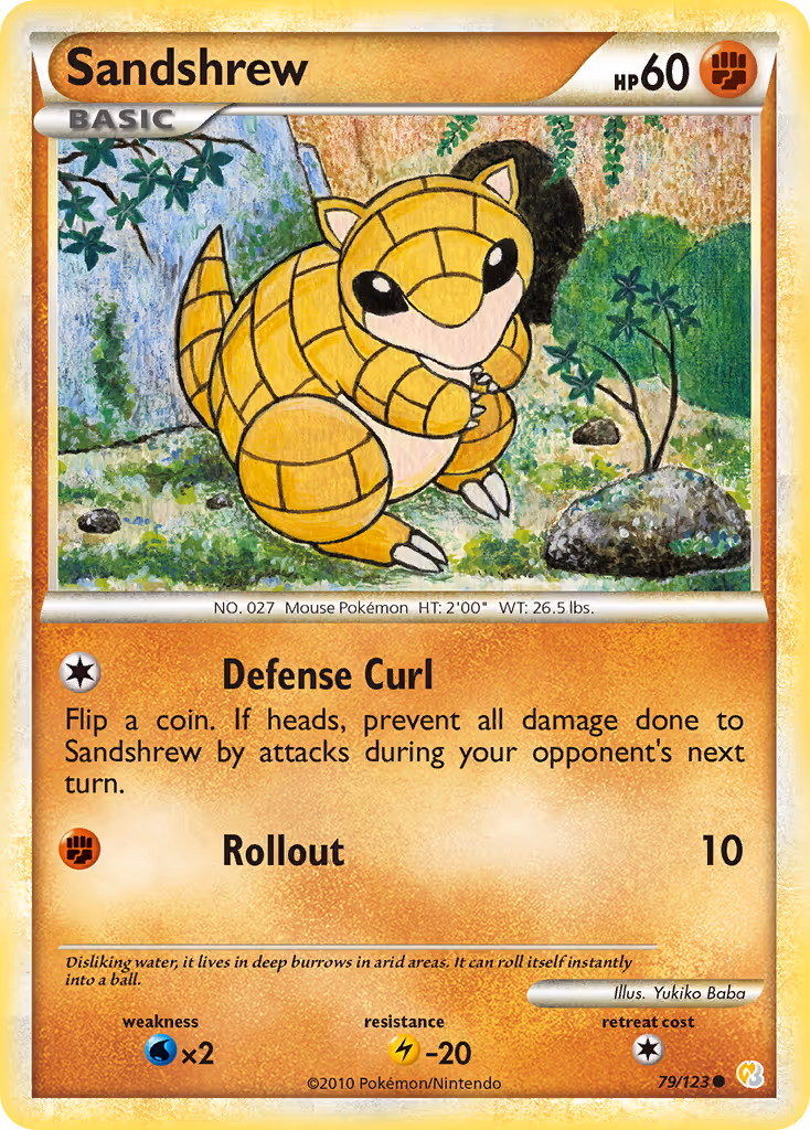 Sandshrew 79/123 Pokemon card