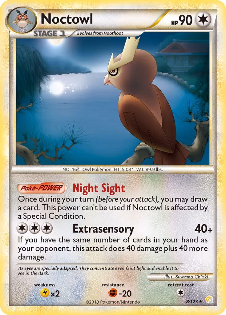 Noctowl 8/123 Pokemon card