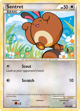 Sentret 80/123 Pokemon card