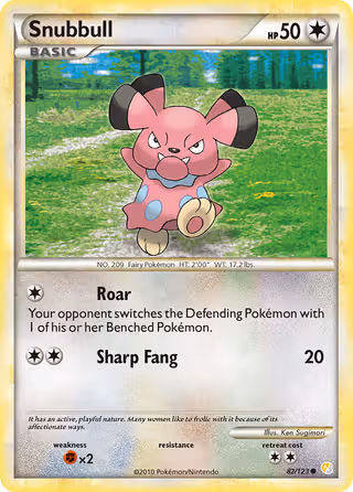 Snubbull 82/123 Pokemon card