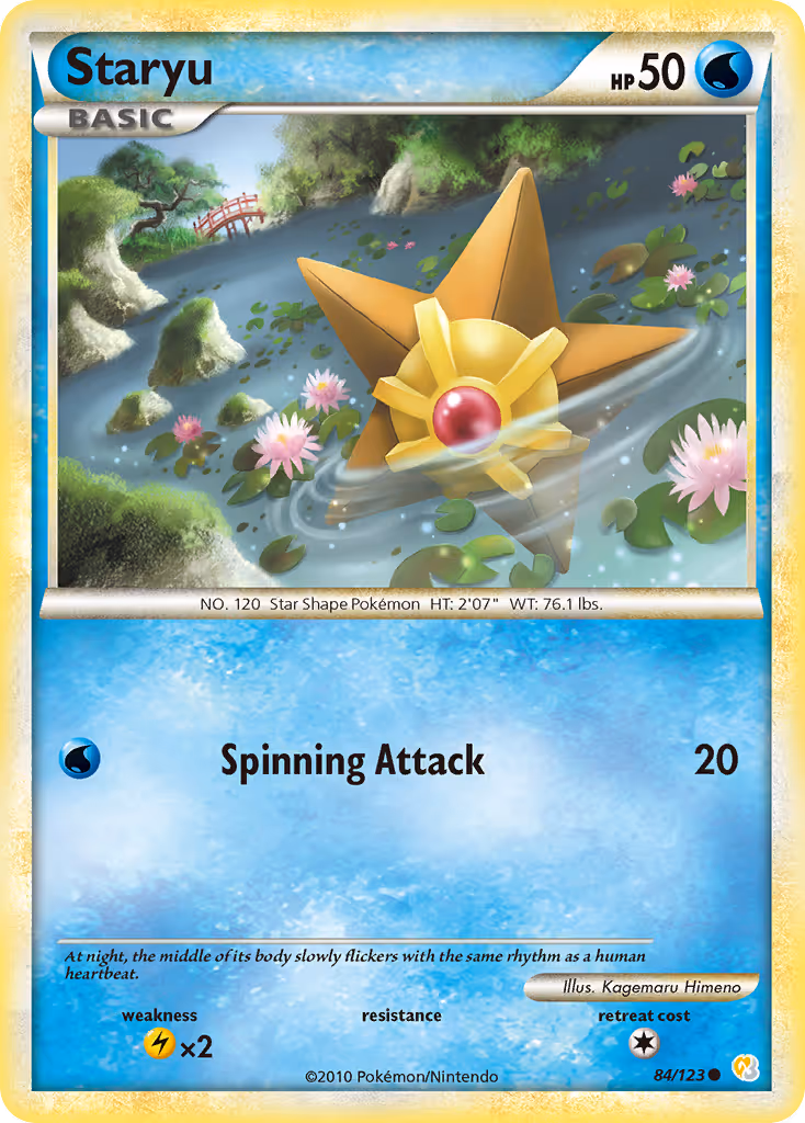 Staryu 84/123 Pokemon card