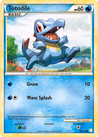 Totodile 86/123 Pokemon card