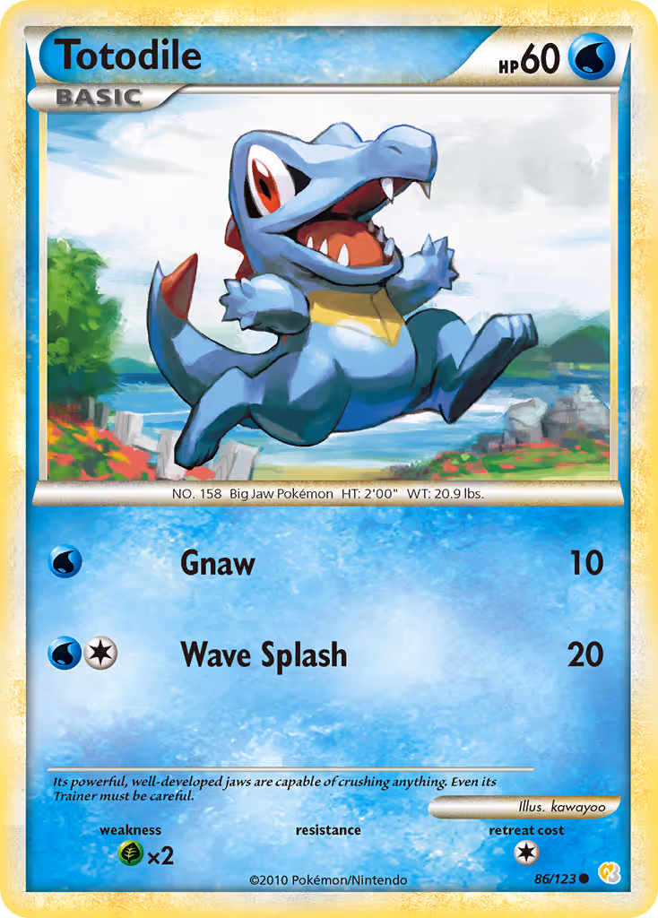 Totodile 86/123 Pokemon card