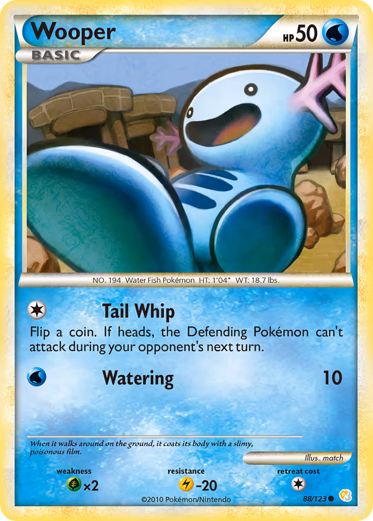 Wooper 88/123 Pokemon card
