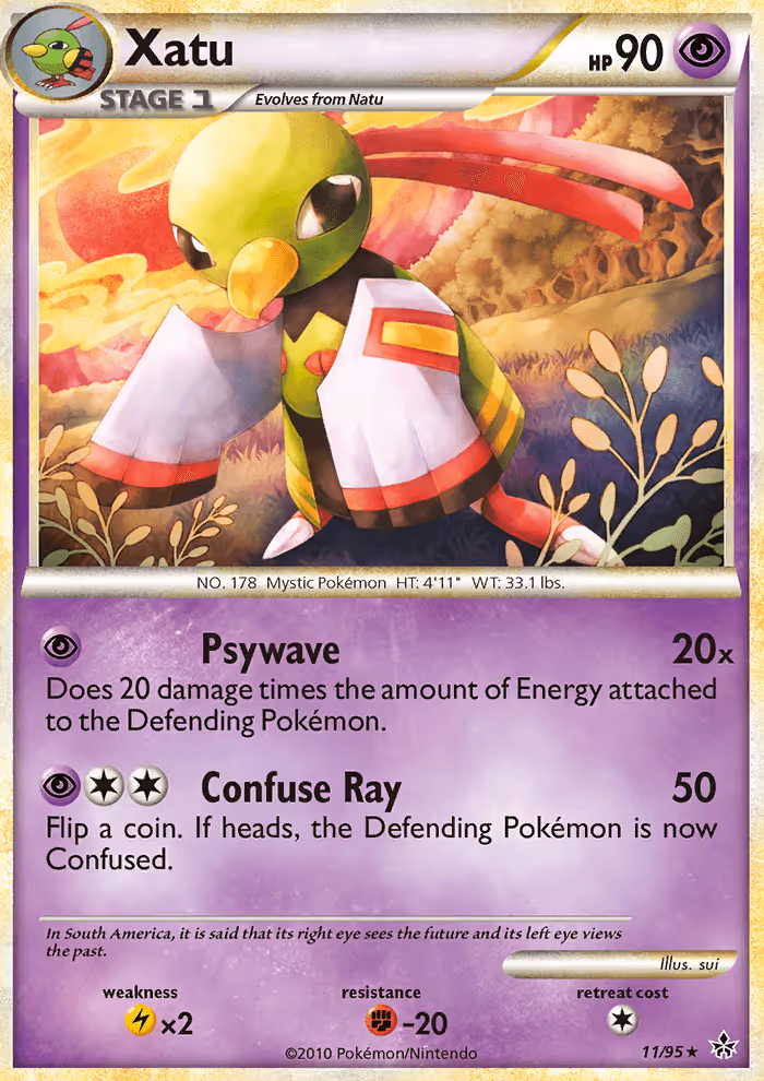 Xatu 11/95 Pokemon card