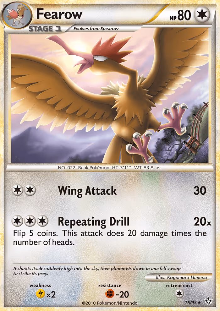 Fearow 15/95 Pokemon card