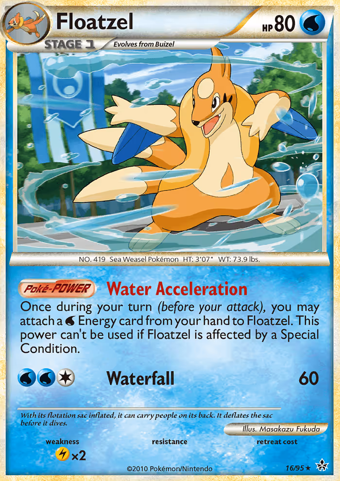 Floatzel 16/95 Pokemon card