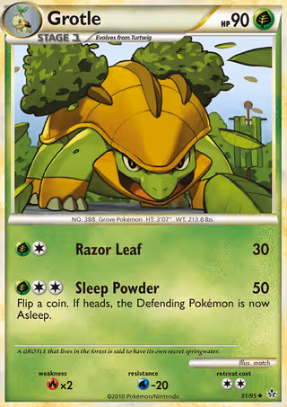 Grotle 31/95 Pokemon card