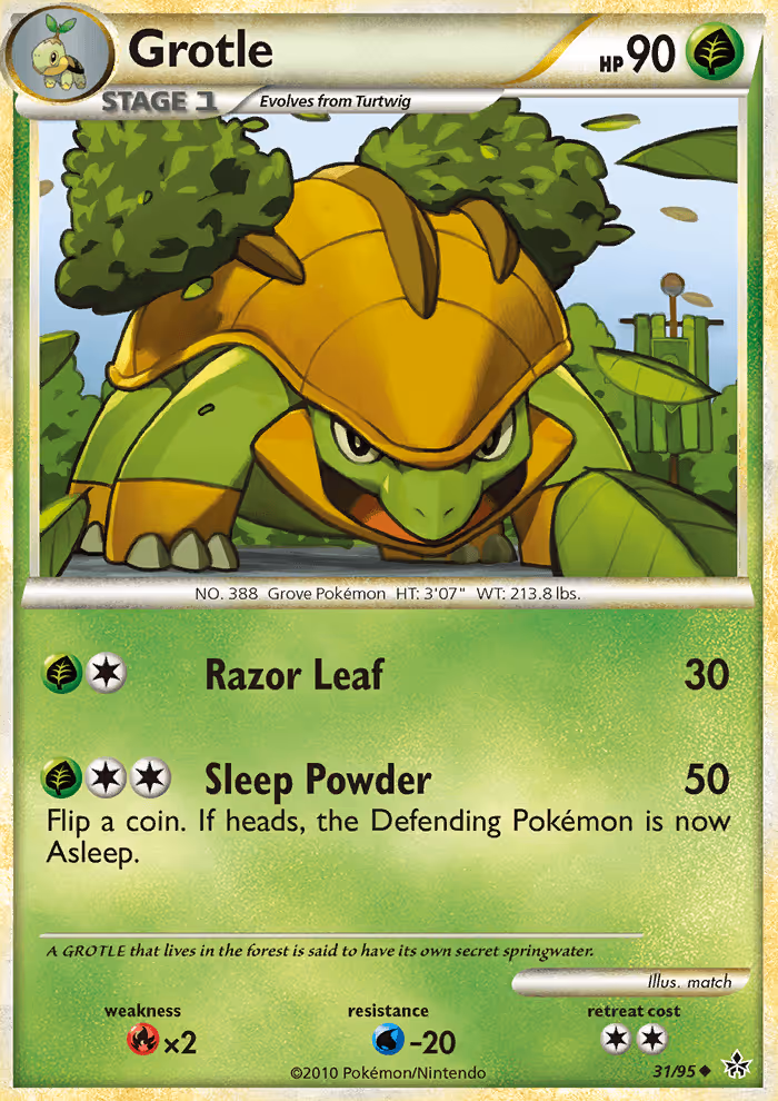 Grotle 31/95 Pokemon card
