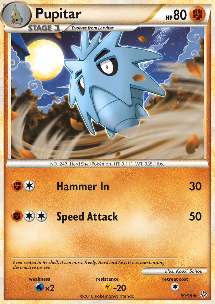 Pupitar 39/95 Pokemon card