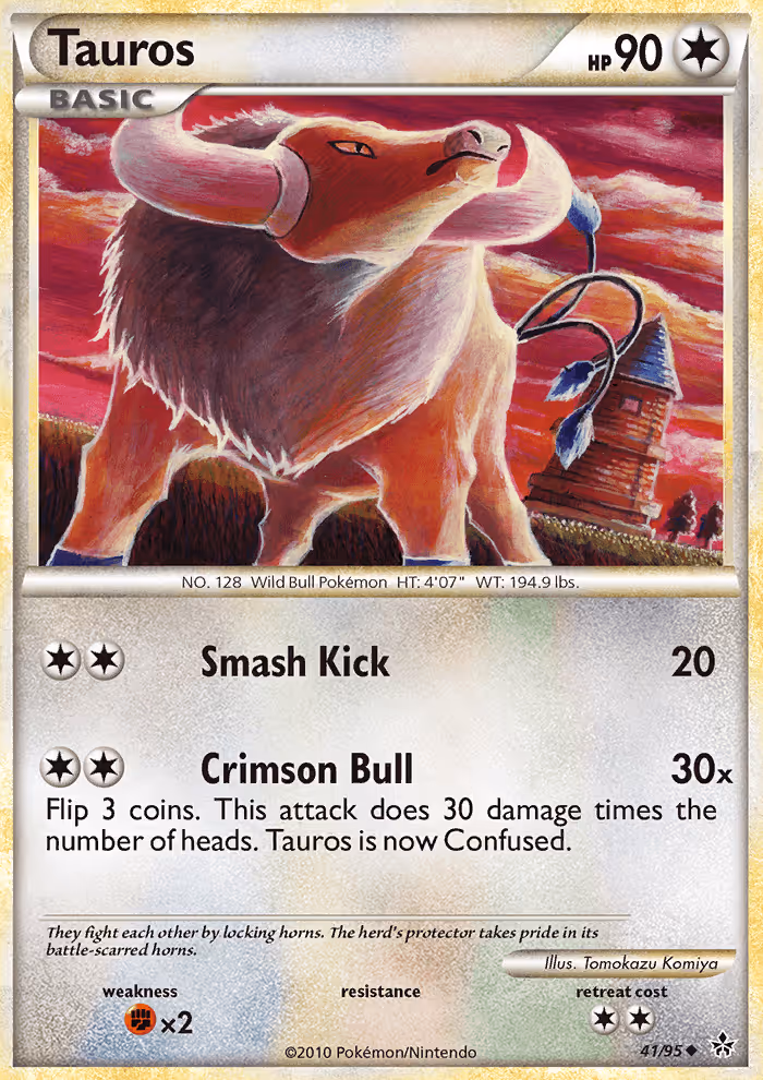 Tauros 41/95 Pokemon card