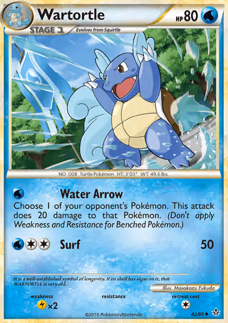 Wartortle 42/95 Pokemon card