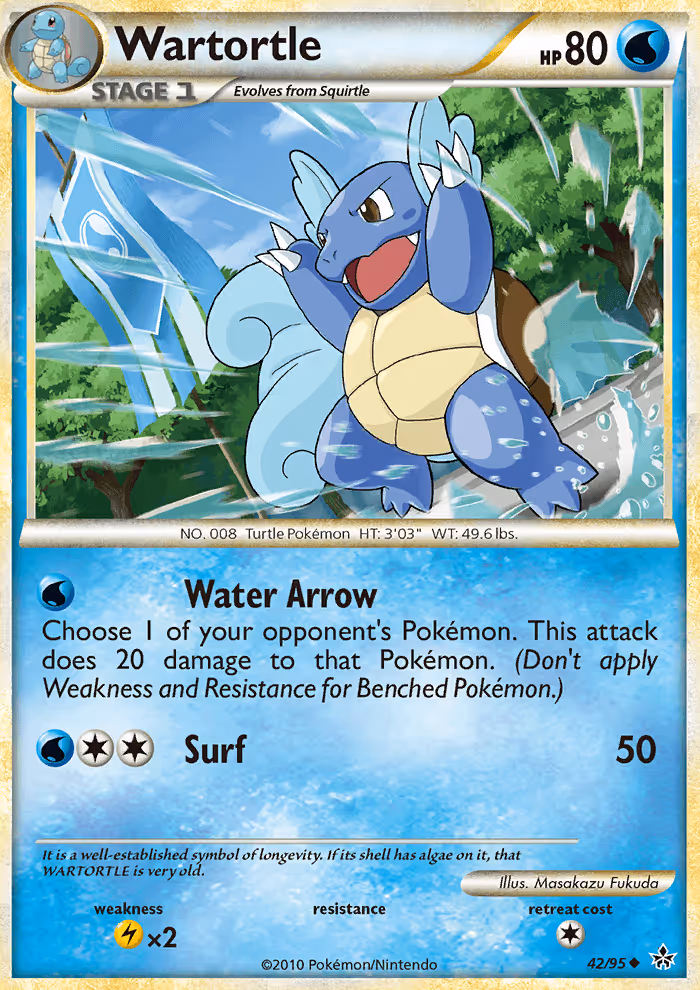 Wartortle 42/95 Pokemon card