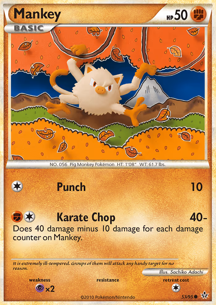 Mankey 53/95 Pokemon card