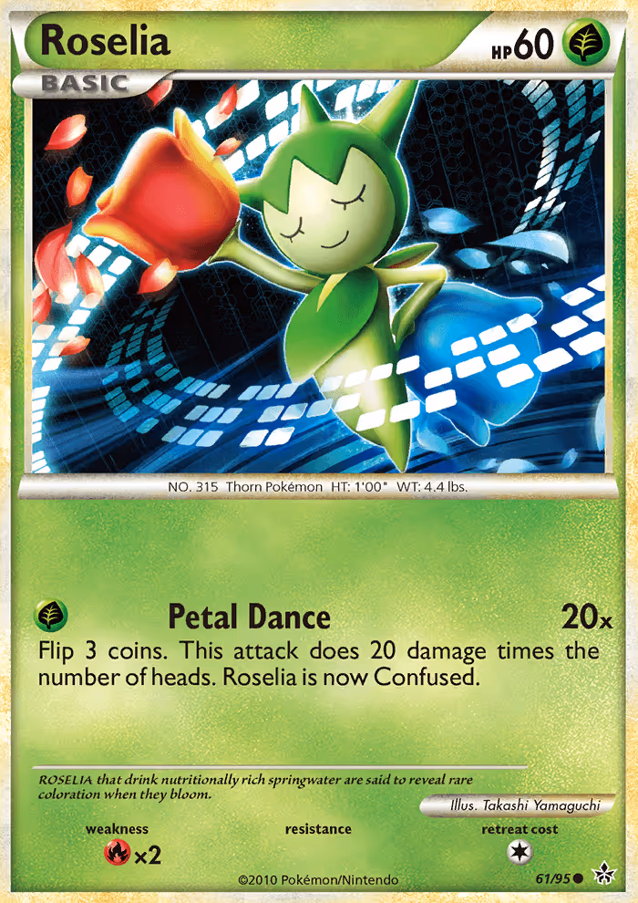 Roselia 61/95 Pokemon card