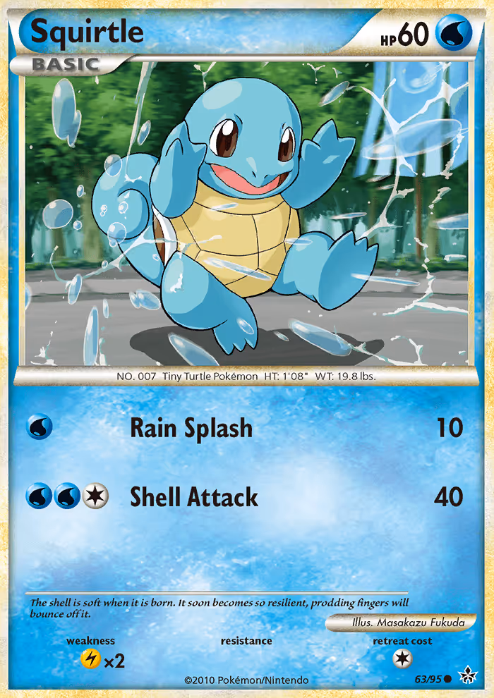 Squirtle 63/95 Pokemon card