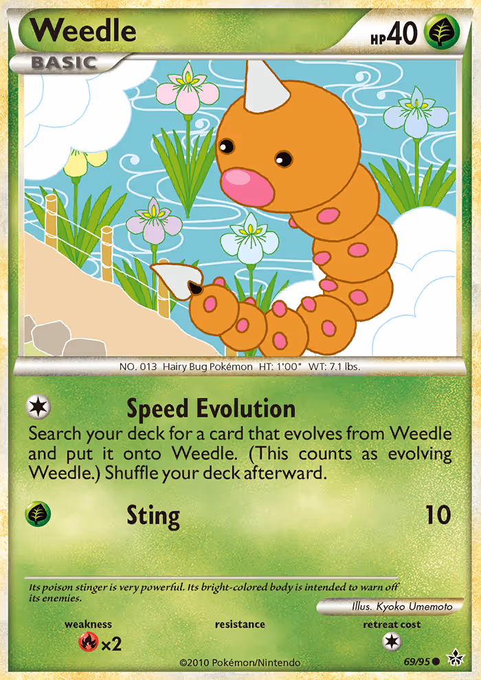 Weedle 69/95 Pokemon card