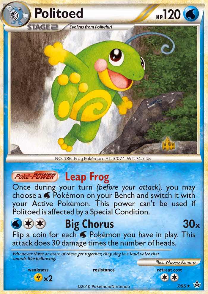 Politoed 7/95 Pokemon card