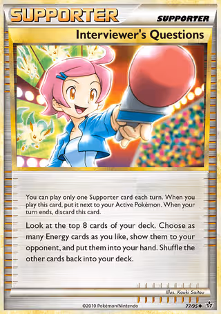Interviewer's Questions 77/95 Pokemon card