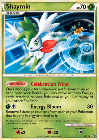 Shaymin 8/95 Pokemon card