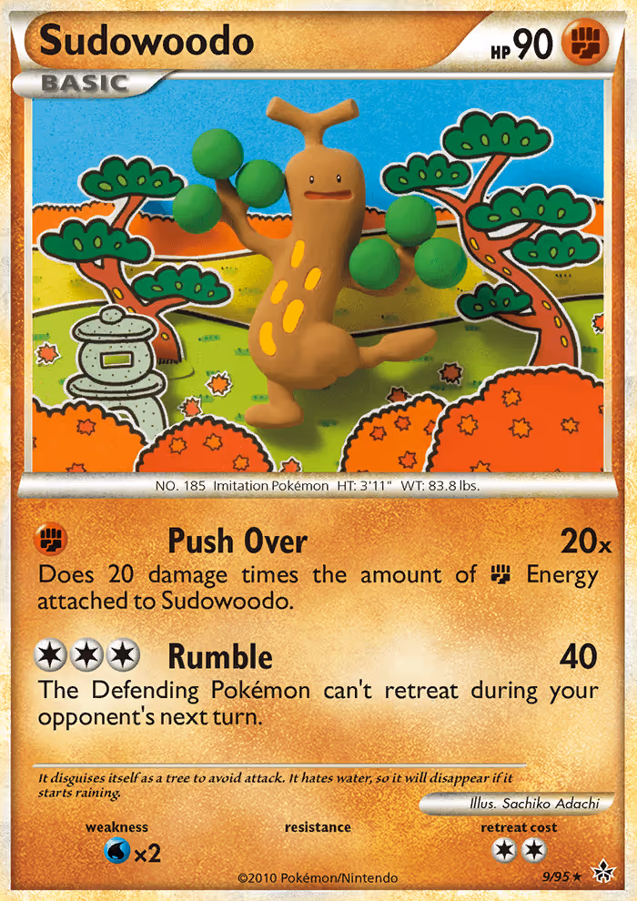 Sudowoodo 9/95 Pokemon card