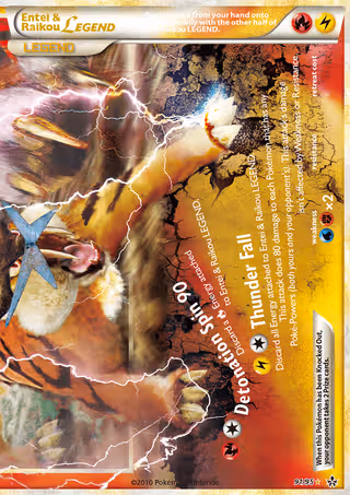 Entei & Raikou LEGEND 91/95 Pokemon card