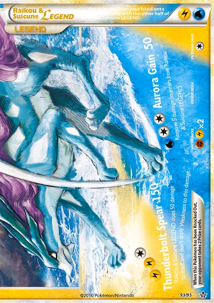 Raikou & Suicune LEGEND 93/95 Pokemon card