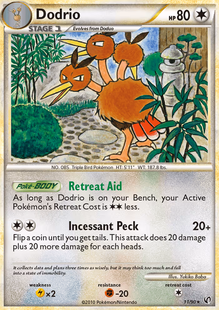 Dodrio 11/90 Pokemon card