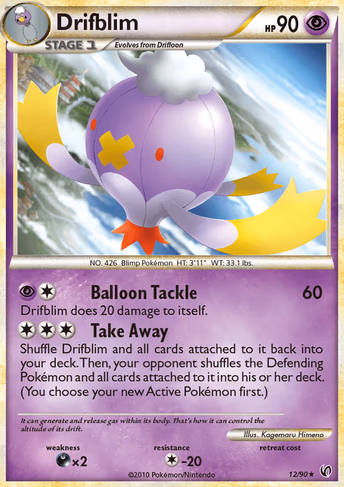 Drifblim 12/90 Pokemon card