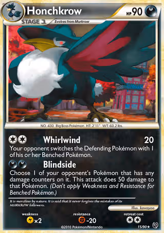 Honchkrow 15/90 Pokemon card