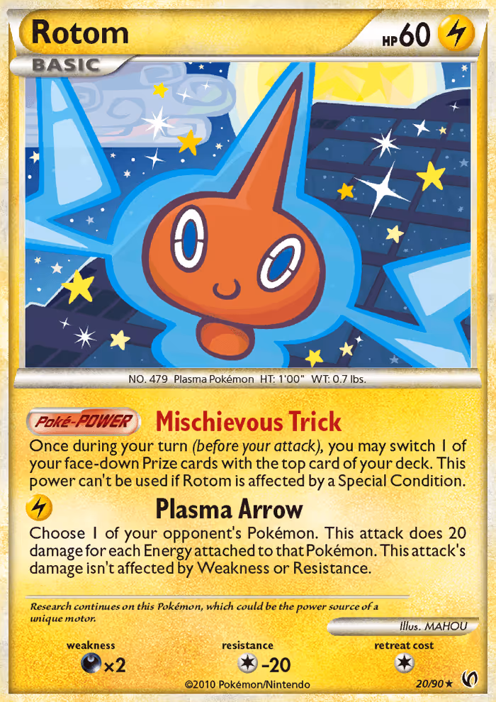 Rotom 20/90 Pokemon card