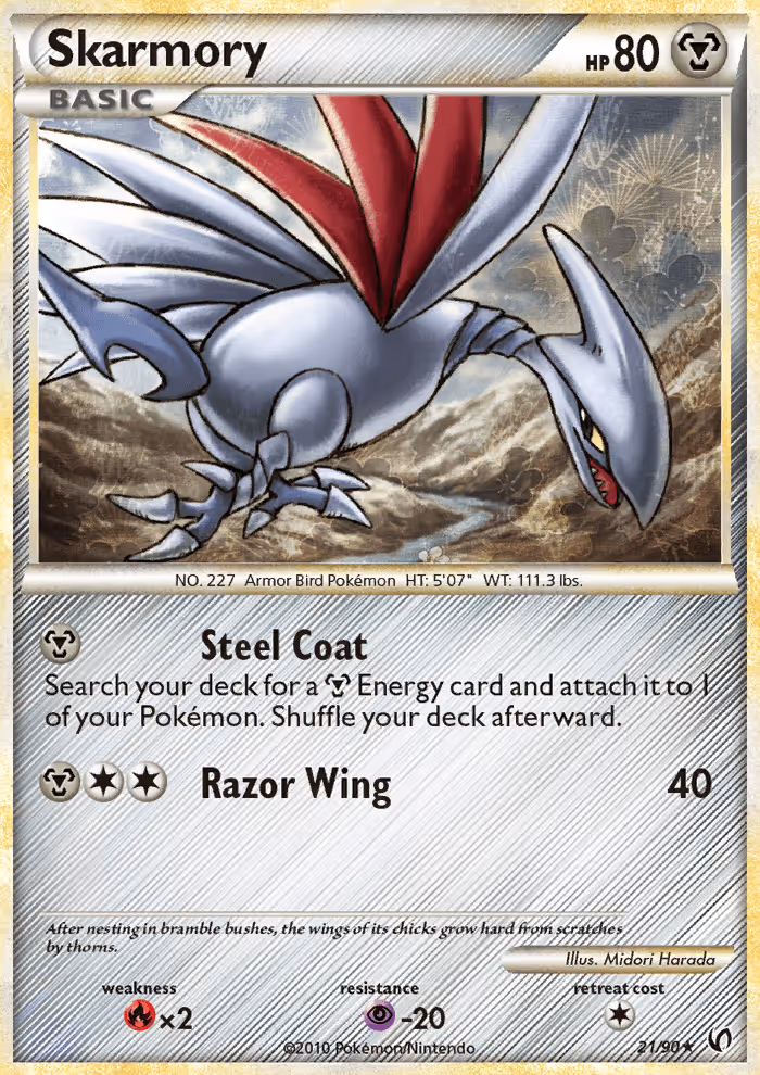 Skarmory 21/90 Pokemon card