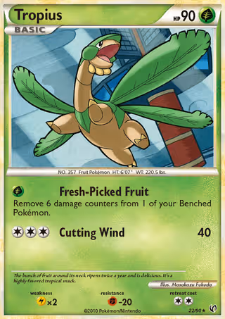 Tropius 22/90 Pokemon card