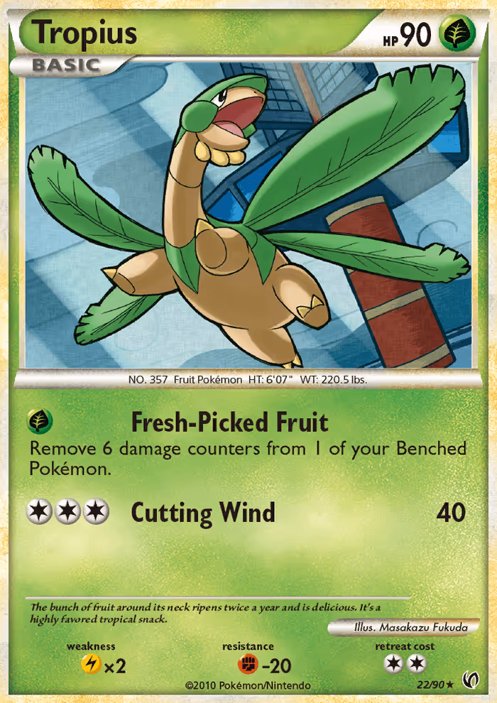 Tropius 22/90 Pokemon card