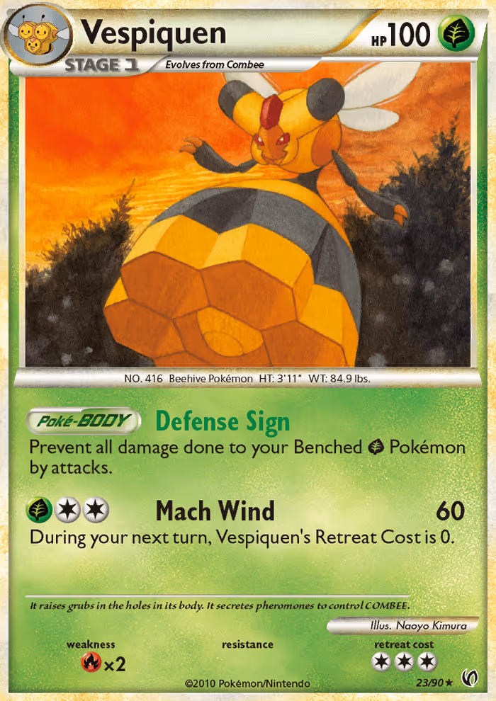 Vespiquen 23/90 Pokemon card