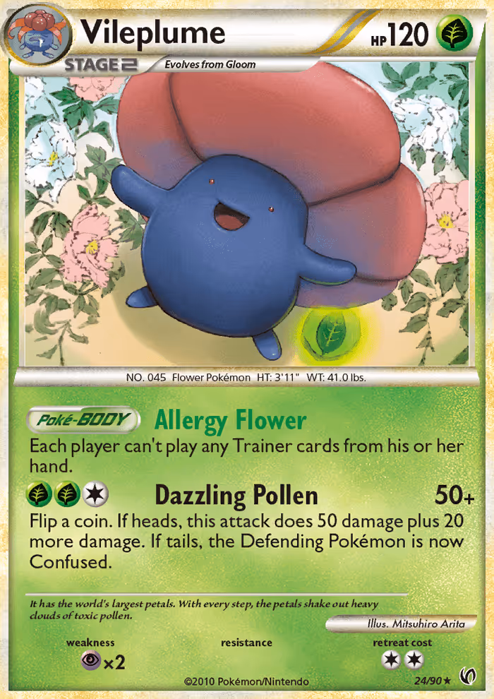 Vileplume 24/90 Pokemon card